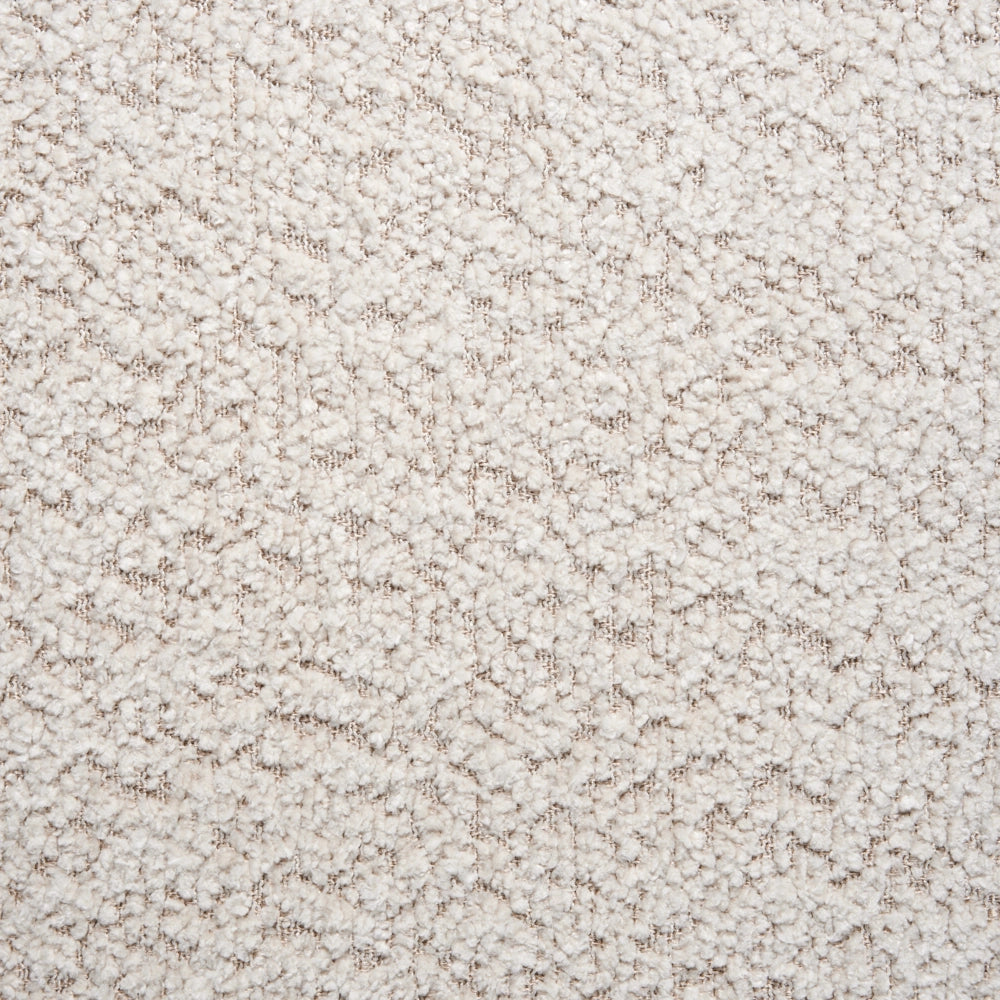 Set di 2 sedie da pranzo marroni e beige chiaro in compensato bouclé con gambe in legno di gomma senza braccioli stile retrò tradizionale