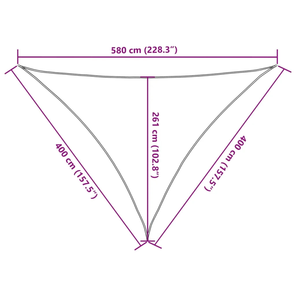 Vela Parasole | Telo Ombra | Vela da ombra 160 g/m2 Nera 4x4x5,8 m in HDPE