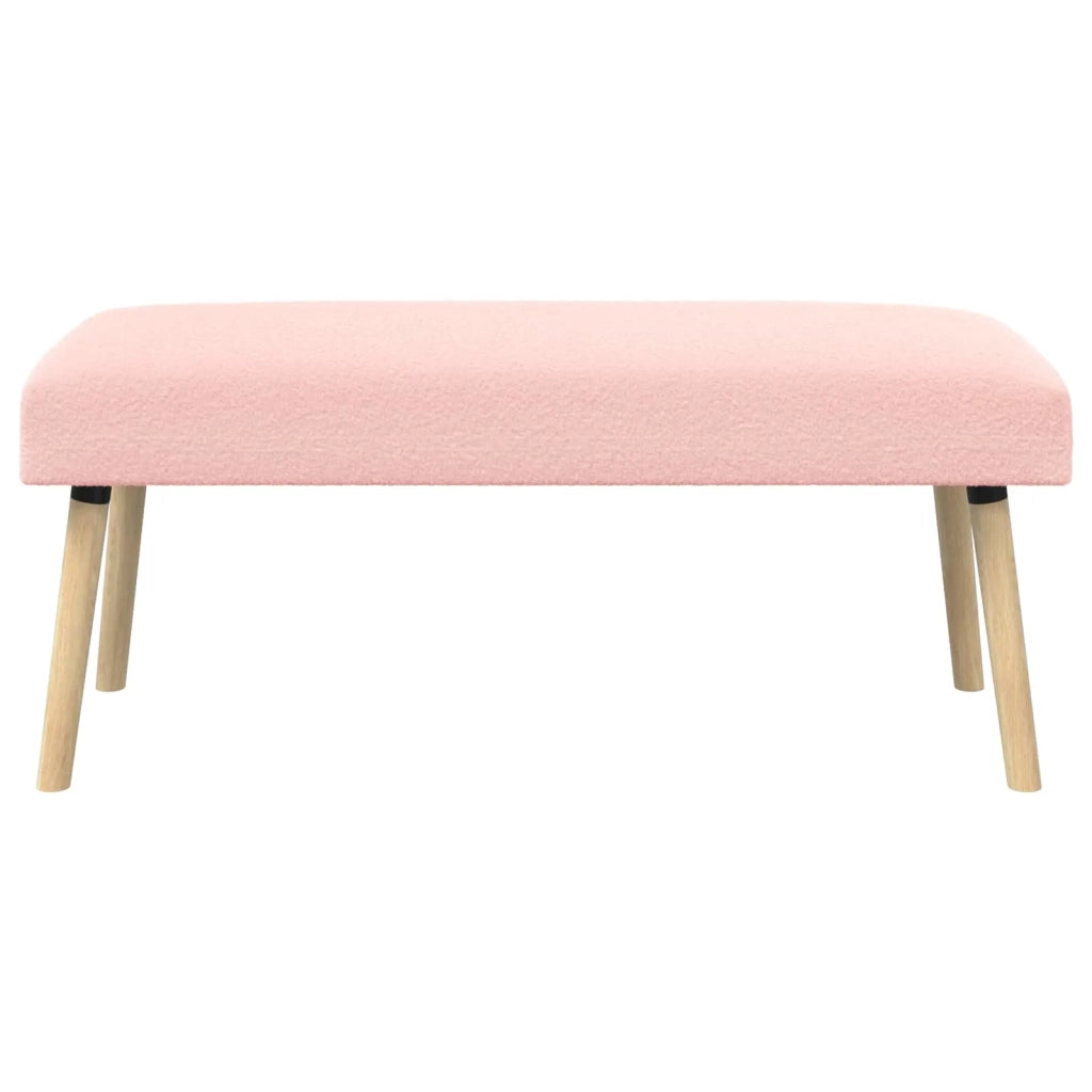 panchina Tinta unita Rosa 110 x 40 x 46 cm Bouclé 42038413