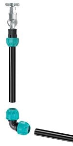 GOMITO IRRIGAZIONE DA GIARDINO PER TUBO POLIETILENE 25 MM CLABER