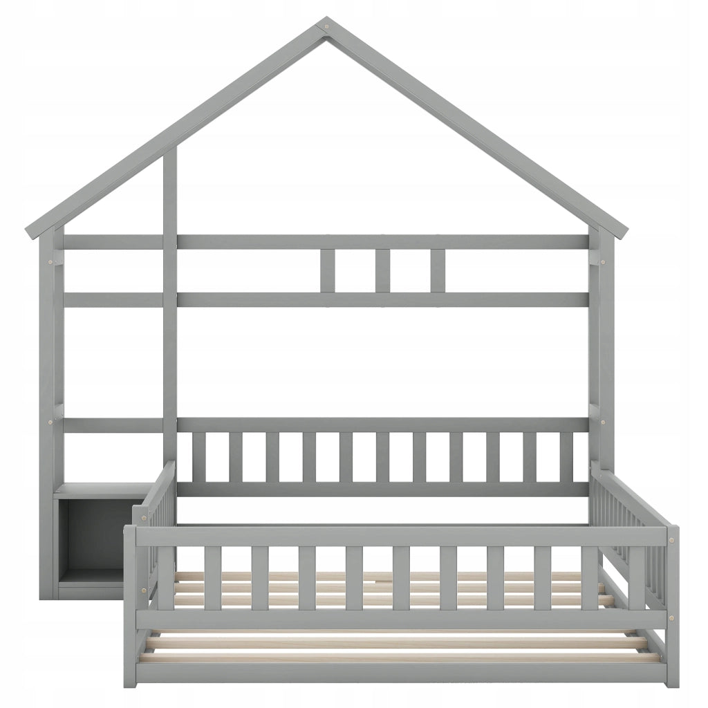Letto singolo per bambini - Xylo - 140x200 cm - Grigio