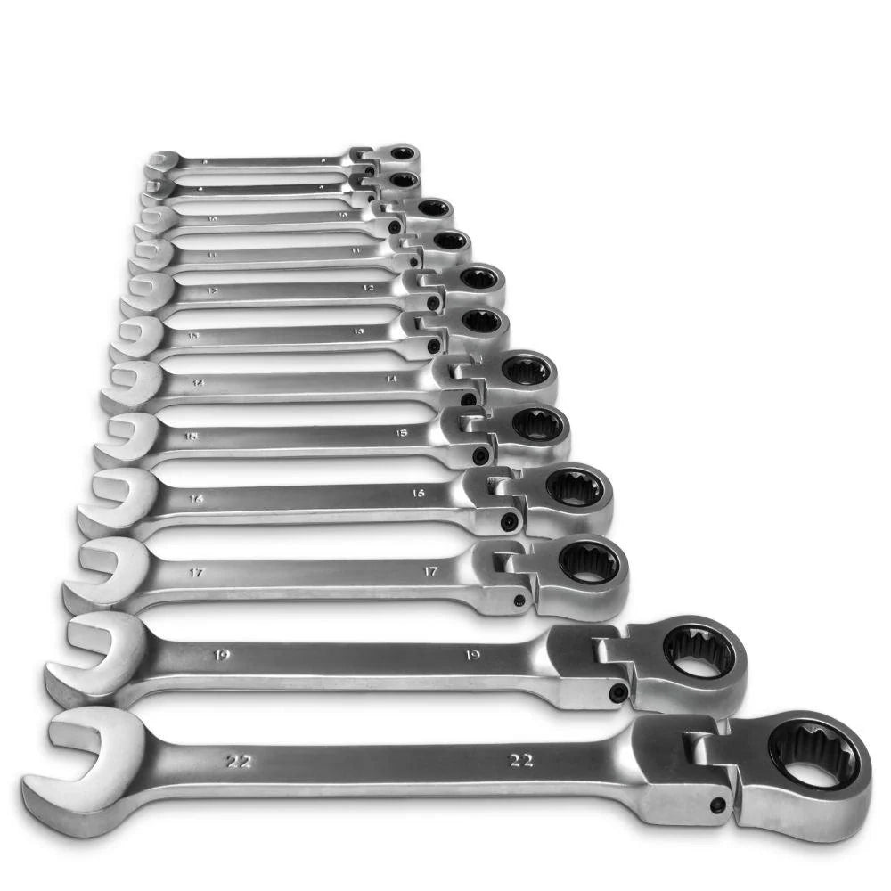 Set di chiavi a cricchetto metriche da 12 pezzi utensile combinato reversibile 3408153
