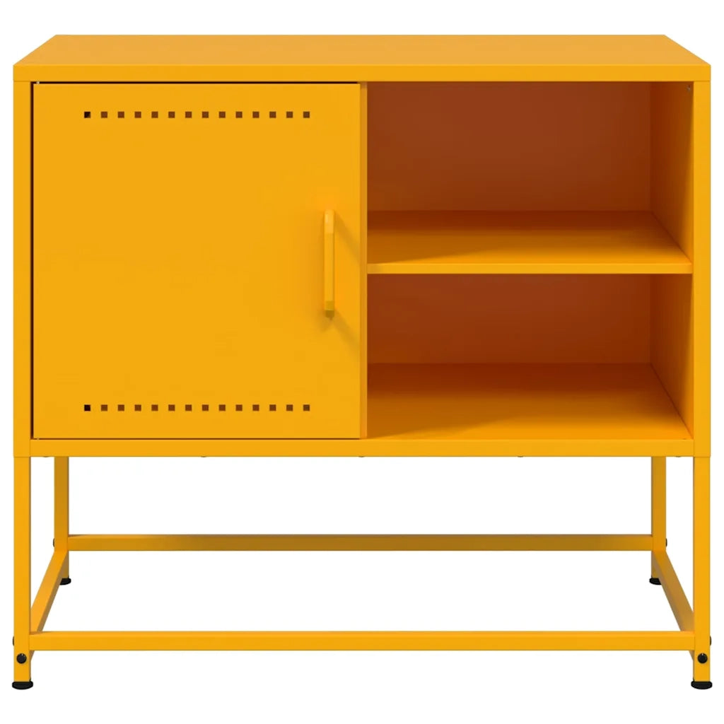 Mobile TV Giallo Senape 68x39x60,5 cm in Acciaio