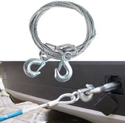 CORDA DA TRAINO 4 METRI PER RIMORCHIO IN ACCIAIO 15MM CAVO FUNE PESO MAX 5 TON