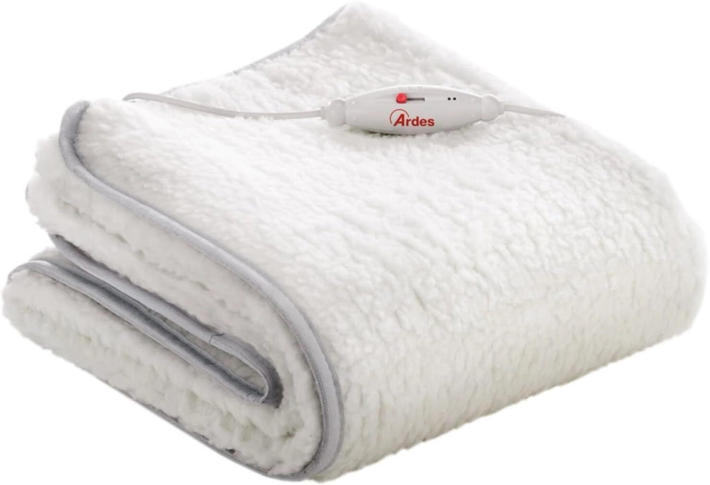 ARDES - AR412 Scaldaletto Singolo Elettrico MORPHEO Coperta Riscaldante 2x60W Scalda Letto Singolo Elettrico 2 Zone Riscaldamento Termocoperta Elettrica Misto Lana Lavabile a Mano Singolo 50% Lana