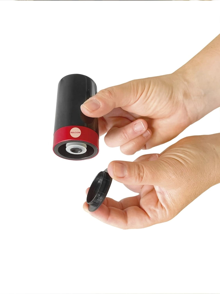 Macom just kitchen 953 sigiller wine sottovuoto automatico per bottiglie di vino, nero e rosso