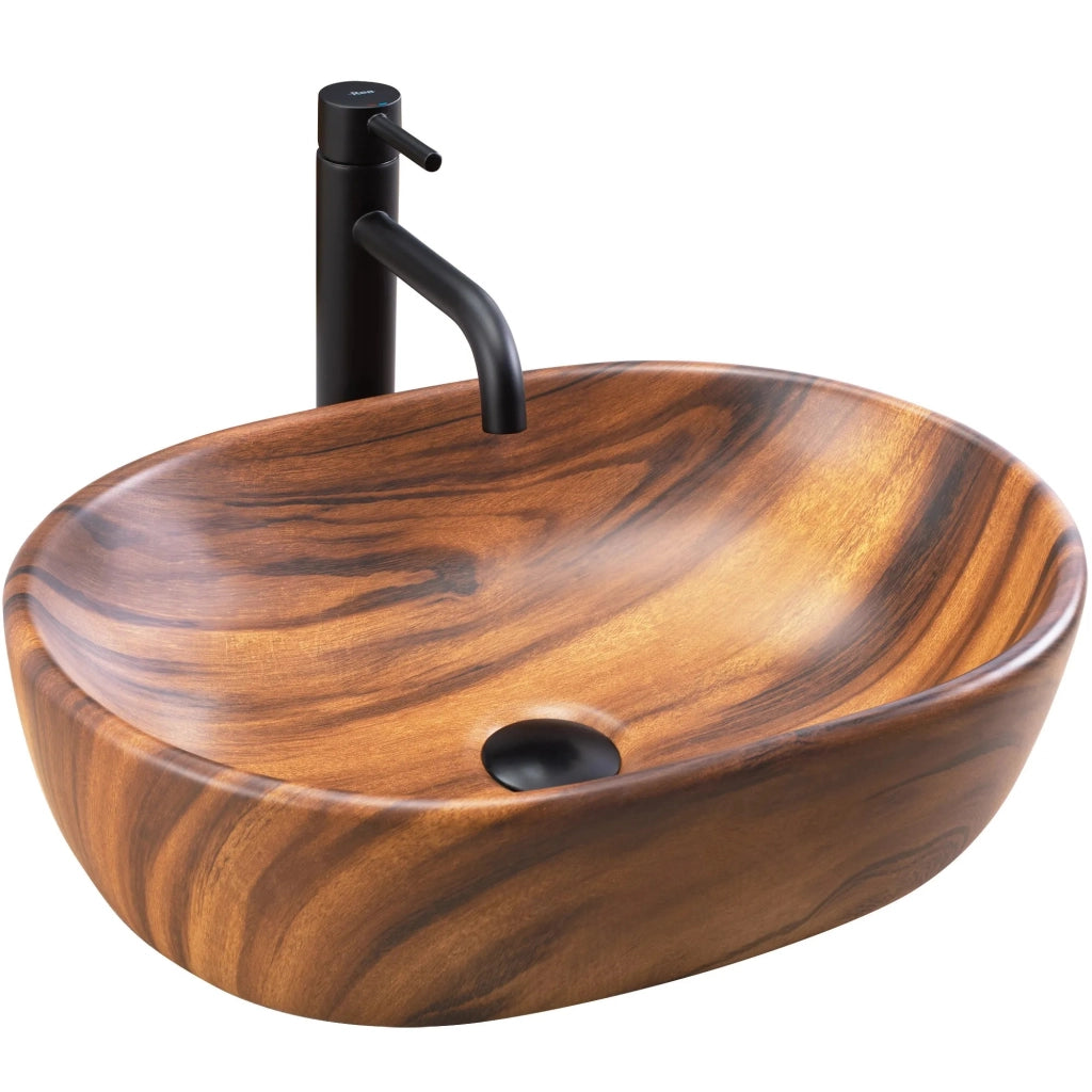 Lavabo Da Appoggio Rea Amelia Wood Matt