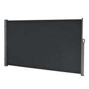 Tenda per balcone laterale acciaio poliestere 180 x 300 cm nero 03_0006578
