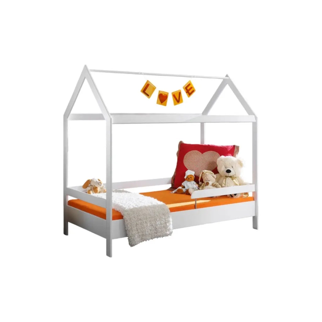 Lettino a capanna per bambini 80x160 collezione MOGWAI, colore bianco.