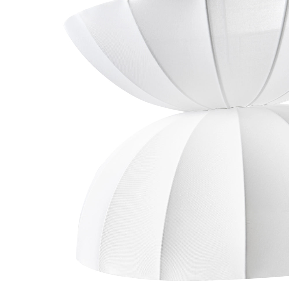 Lampada a sospensione in finta seta bianca Plafoniera Sala da pranzo Soggiorno Stile moderno