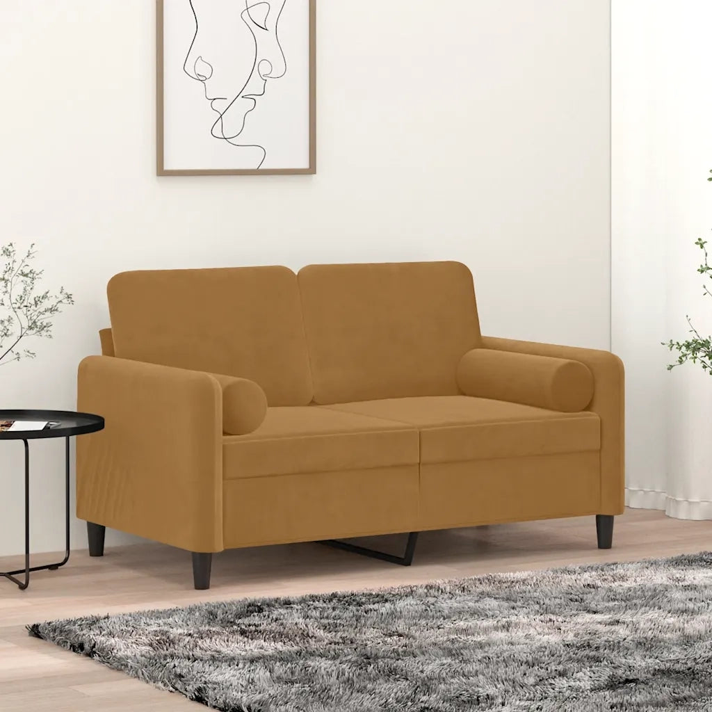 Cuscini Decorativi 2 pz Marrone ?15x50 cm in Velluto CFW8651898