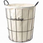 Trade Shop - Cesto Contenitore Porta Biancheria Tessuto Con Struttura In Metallo Bagno 10629 -