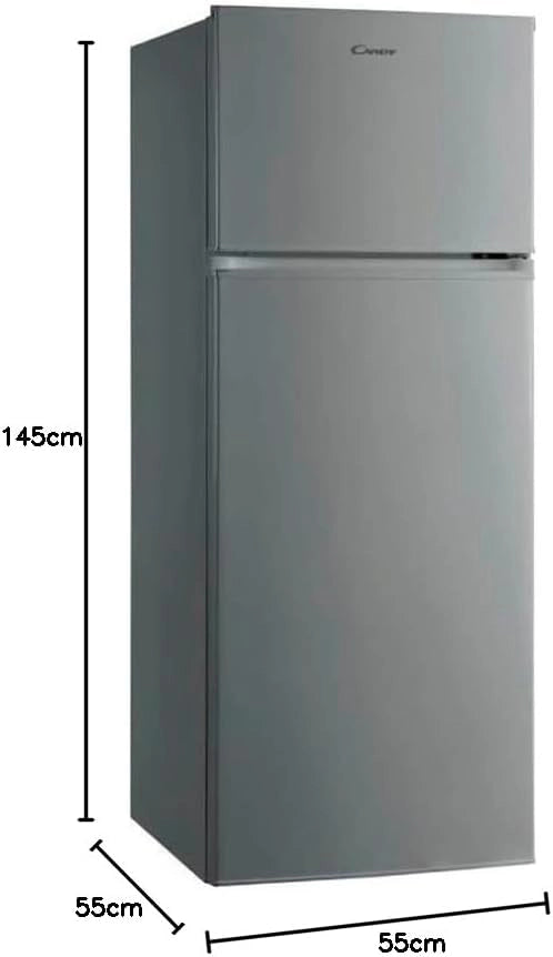 Frigorifero Due Porte Candy CDV1S514FS 213 Litri Classe F (A145xL54xP57) Statico Argento