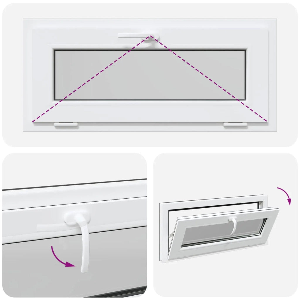 Finestra per Soffitta RISOR 90 x 40 cm PVC e Vetro Antracite CFW8083288