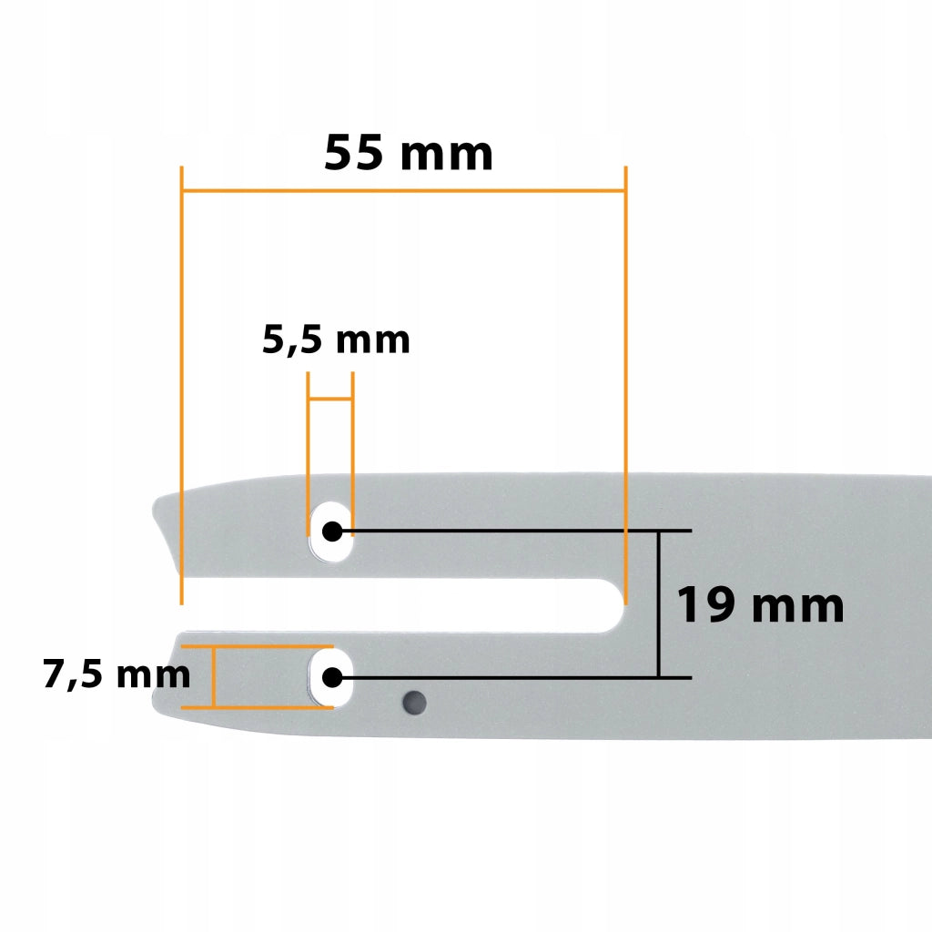 Set Barra di Guida 8" + 2x Catena 1/4" + Affilatrice Manuale con Manovella – Acciaio Temperato