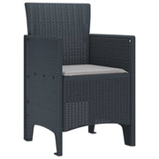 Sedia da Giardino 4 pz | Sedie da Esterno Antracite 53 x 49 x 85 cm Polipropilene