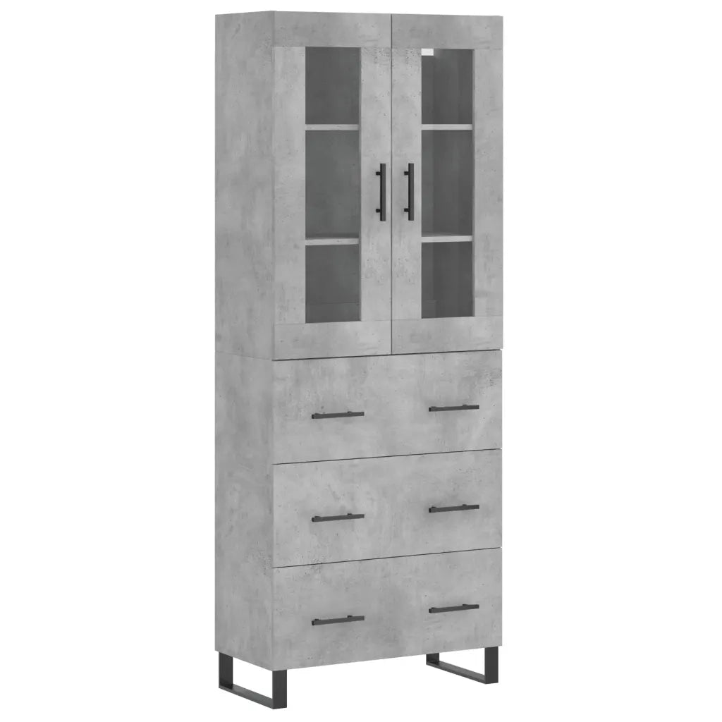 Credenza Grigio Cemento 69,5x34x180 cm in Legno Multistratocod mxl 125893