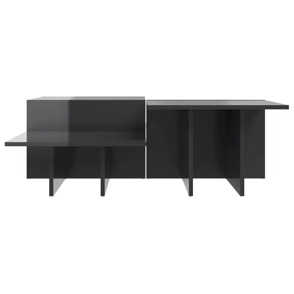 Tavolini da Salotto 2 pz Grigio Lucido in Legno Multistrato 3216157