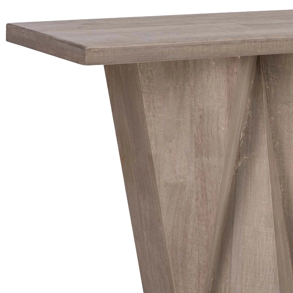 Tavolino da ingresso in legno marrone 135x34x83h cm