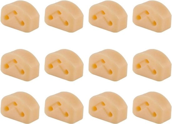 Set di sostituzione di unghie per chitarra classica - Accessori per chitarra classica acustica - 12 pezzi - Abrikoos