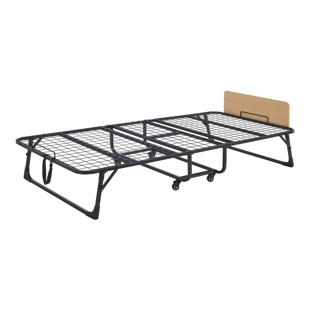 Letto Pieghevole Lustendi con Materasso in Schiuma Fredda 90x200 cm Brandina Singola con Rotelle [en.casa]