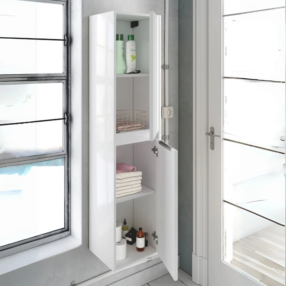 Colonna Bagno sospesa Bolton colore bianco laccato lucido 35x30.5x150H