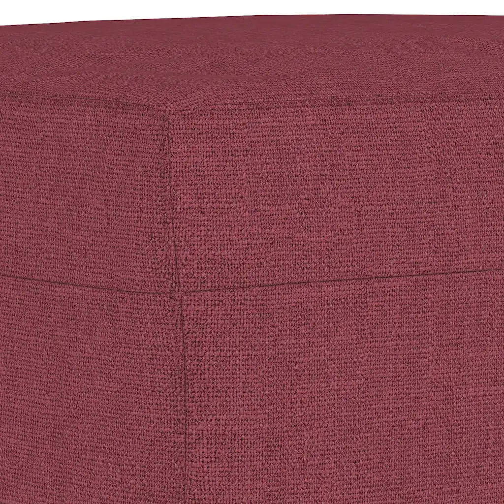 Poggiapiedi Rosso Vino 60x50x41 cm in Tessuto 349269