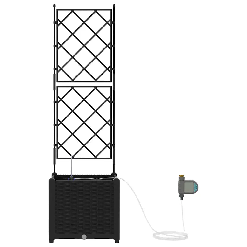 Vaso da giardino Nero 40 x 40 x 142 cm Plastica 42002849