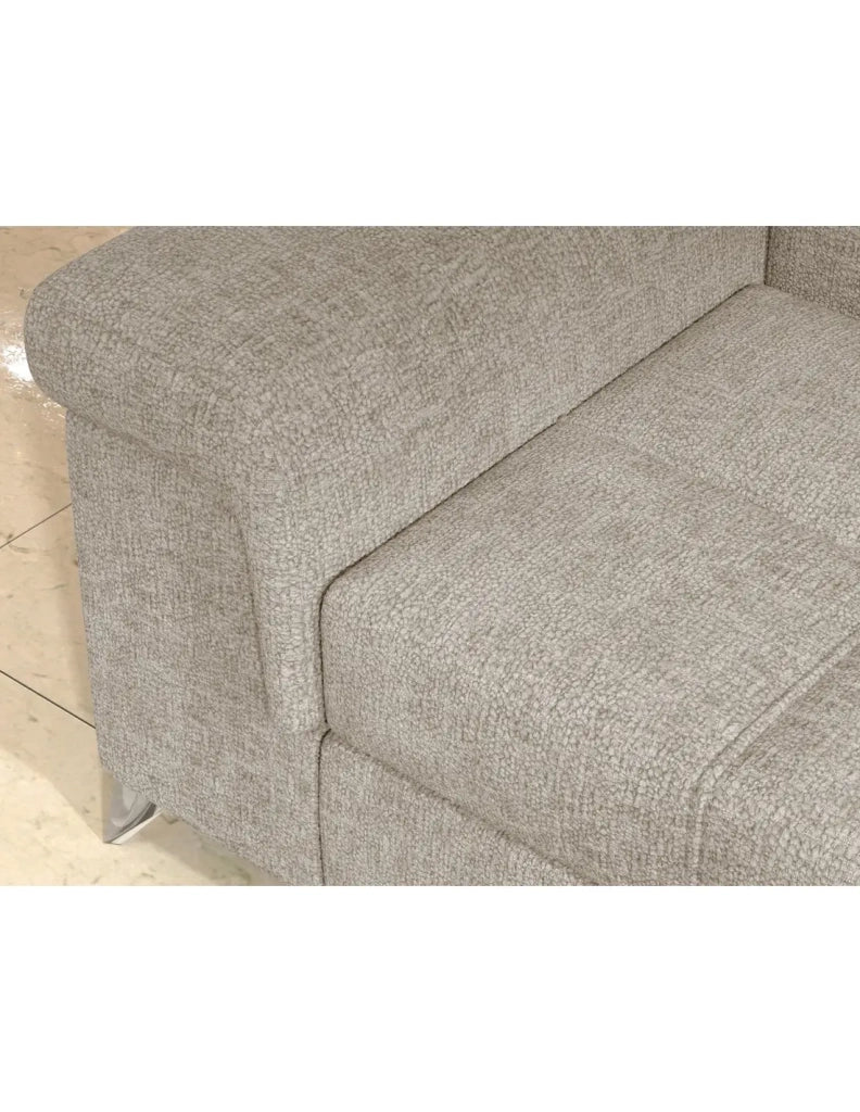 Divano ad angolo convertibile PALAZZO 4 posti beige – angolo sinistro con contenitore