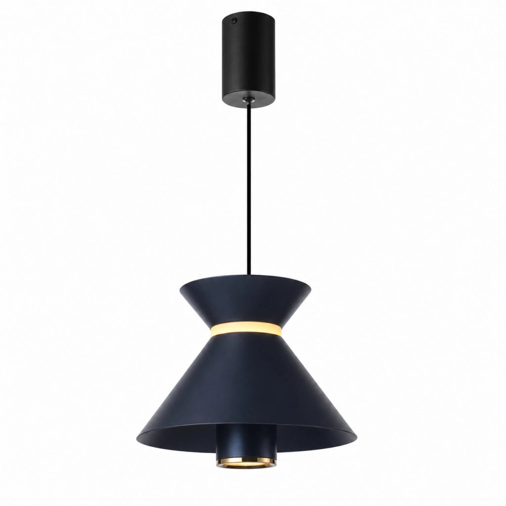 LAMPADARIO LED A SOSPENSIONE MODERNO NERO 10W DIMMERABILE CCT REGOLABILE LP021