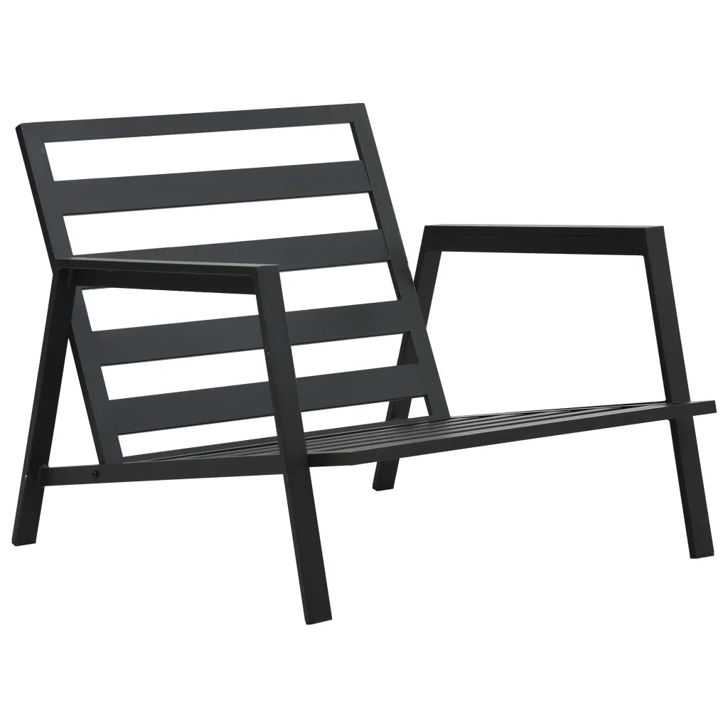 Set Divani da Giardino 5 pz con Cuscini Alluminio Grigio Scuro cod mxl 35778