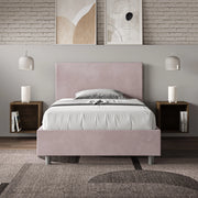 Letto Singolo 80x200 cm con Rete e Contenitore Adele Glicine