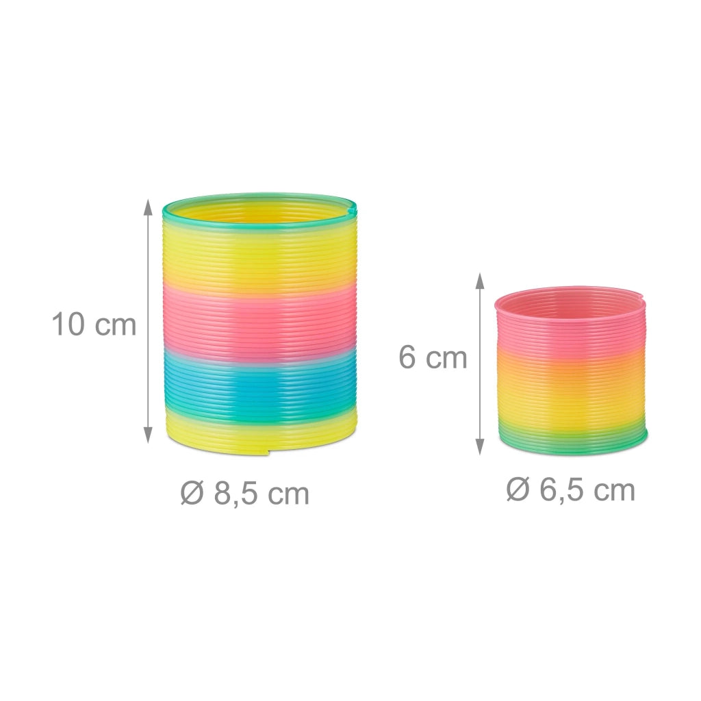 Set di 4 giocattoli a molla multicolori divertenti per apprendimento interno ed esterno 15 x 7 cm in plastica multicolore 13_0014205
