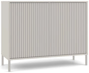 Cassettiera KAMARO 2d slim cashmere doghe decorative frontale scanalato per camera e soggiorno