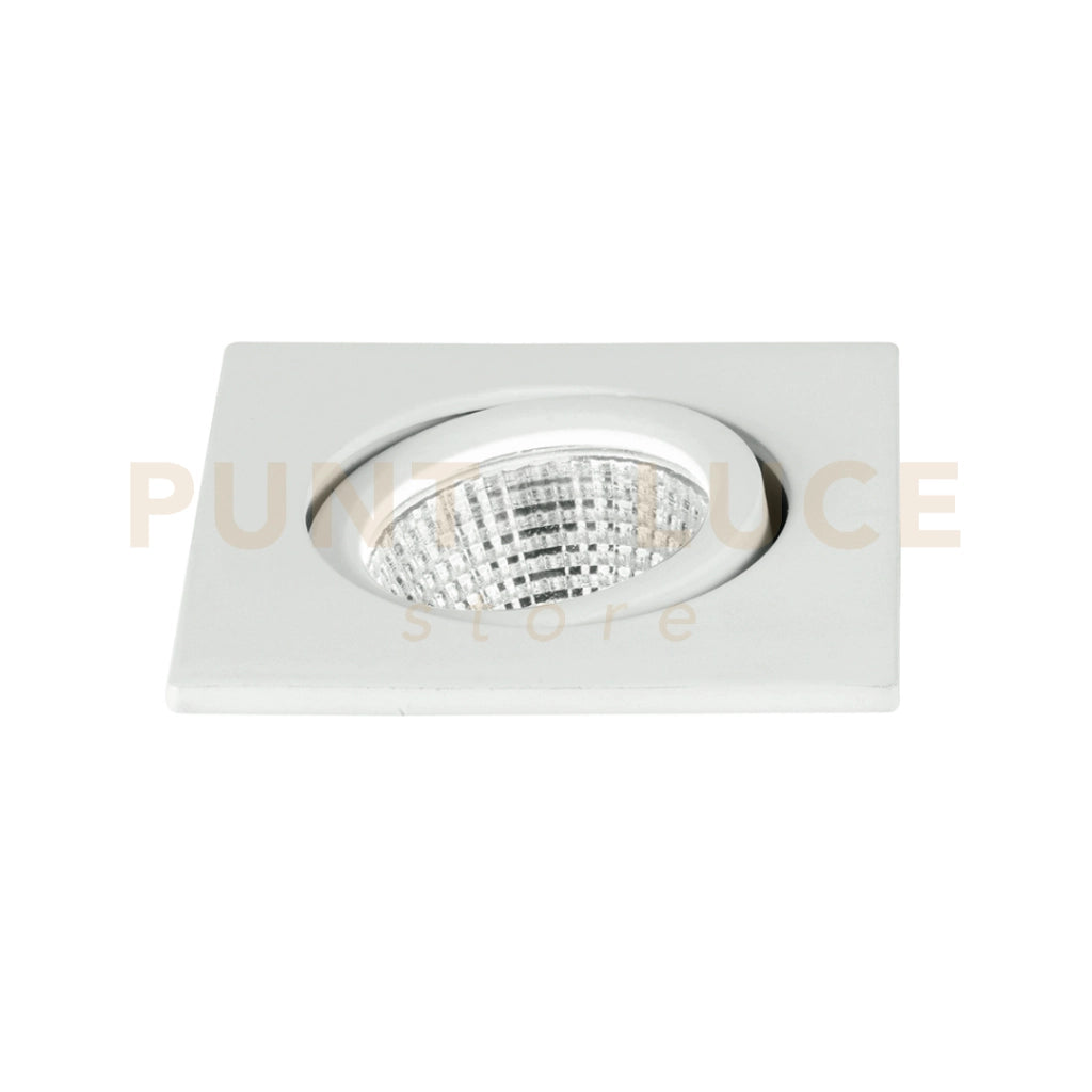 INCASSO LED POLARIS BIANCO QUADRATO 3W 300LM 4000K 6,6X6,6X5,7CM