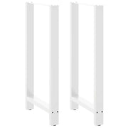 Set di 2 gambe regolabili per tavolo da bar dal design moderno 60 x 110 cm in acciaio bianco 02_0057597