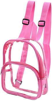 Borsa da Spalla Mini 23 * 19 * 7cm in PVC Translucido Borsa da Spalla Translucida Impermeabile Borsa da Spalla Translucida Borsa da Spalla Unisex per Lavoro Viaggi Sport Concerto (S Rosa)