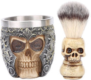 Spazzola da barba - Kit da barba - Raschietto in acciaio inossidabile - Spazzola per barba - Esperienza di rasatura confortevole - 100% Nuovo di fabbrica
