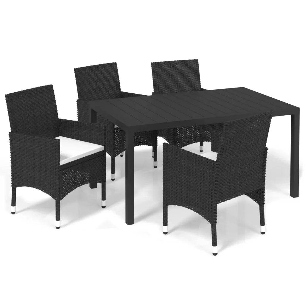 Set da Pranzo per Giardino 5 pz con Cuscini Polyrattan Nerocod mxl 69432