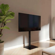 Sostegno per TV adattabile in altezza (Sostegno universale per TV da 32 a 65 pollici, fino a 35 kg, Sostegno girevole per TV, Piattaforma di sicurezza in vetro, VESA fino a 400x400) Nero