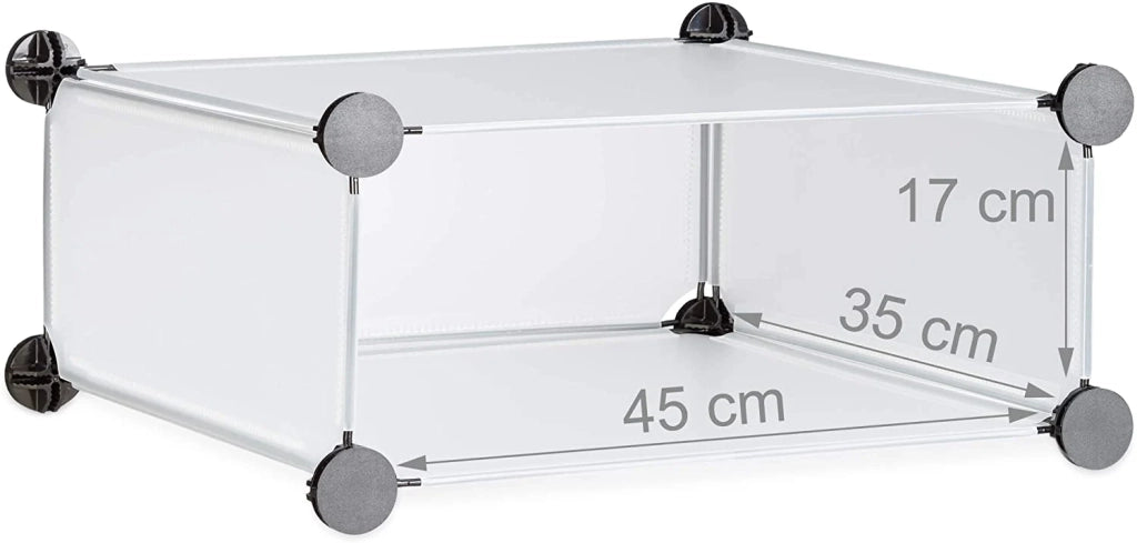 Scarpiera/mobile contenitore con 12 scomparti per 24 paia di scarpe trasparente 13_0001634