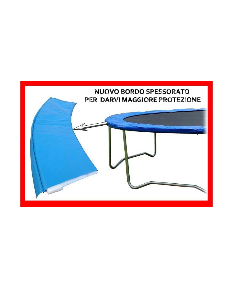 Trampolino elastico 366 cm completo di rete e scaletta Sicorage Ellyse