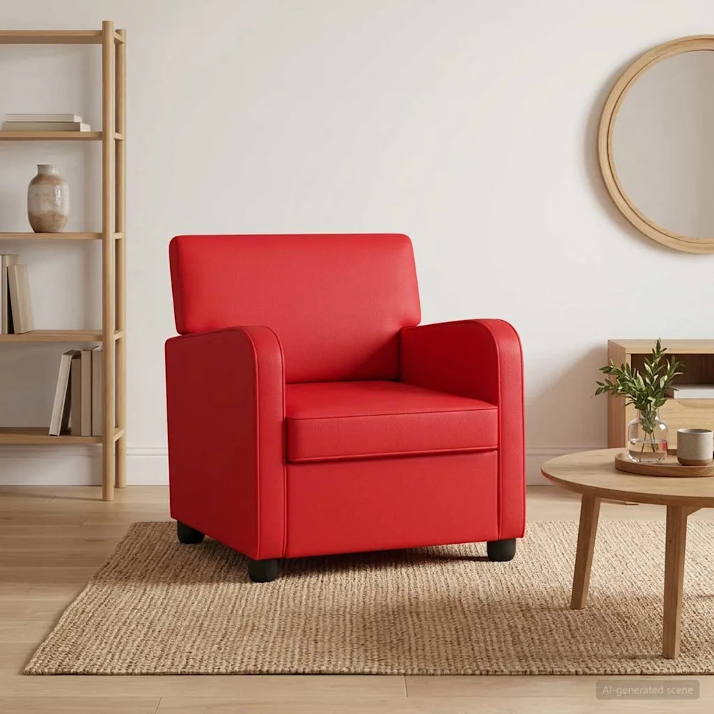 Poltrona Rosso Similpelle 42043431