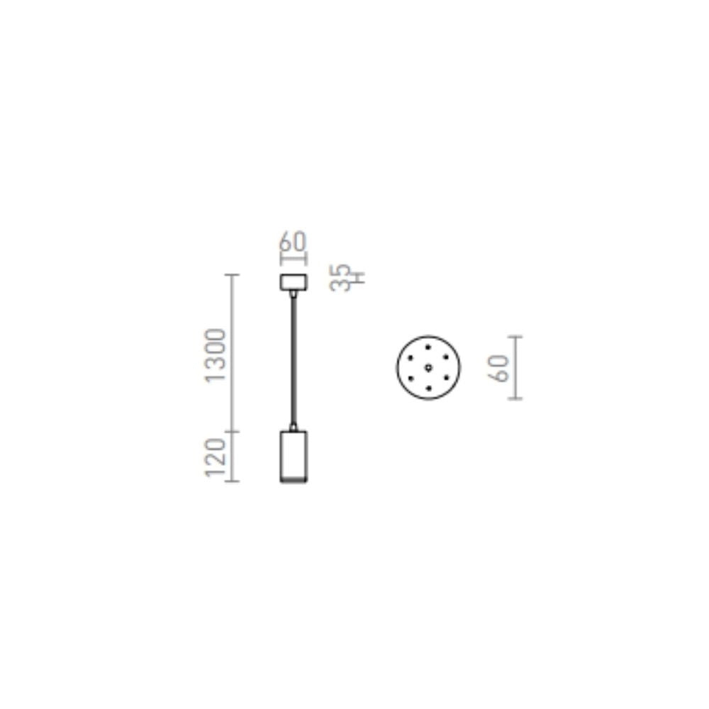 Faretto cilindrico BELENOS a sospensione bianco 230V LED GU10 9W