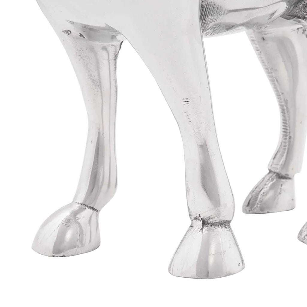 Scultura di toro Argento 20 x 17 x 23 cm Alluminio 42000139