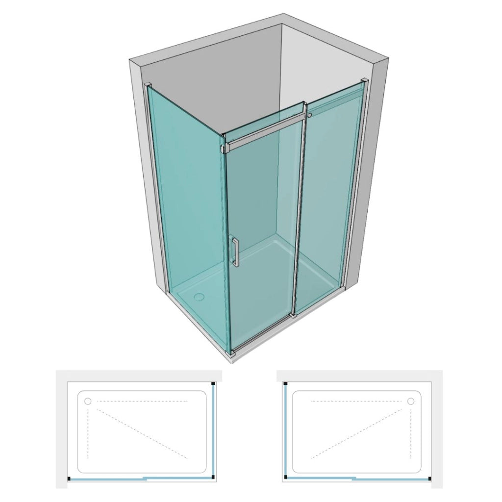 Ix box shower lato fisso calla lf116 cristallo 6 millimetri chrome *** misure 97-99xh195 cm trasparente, confezione 1
