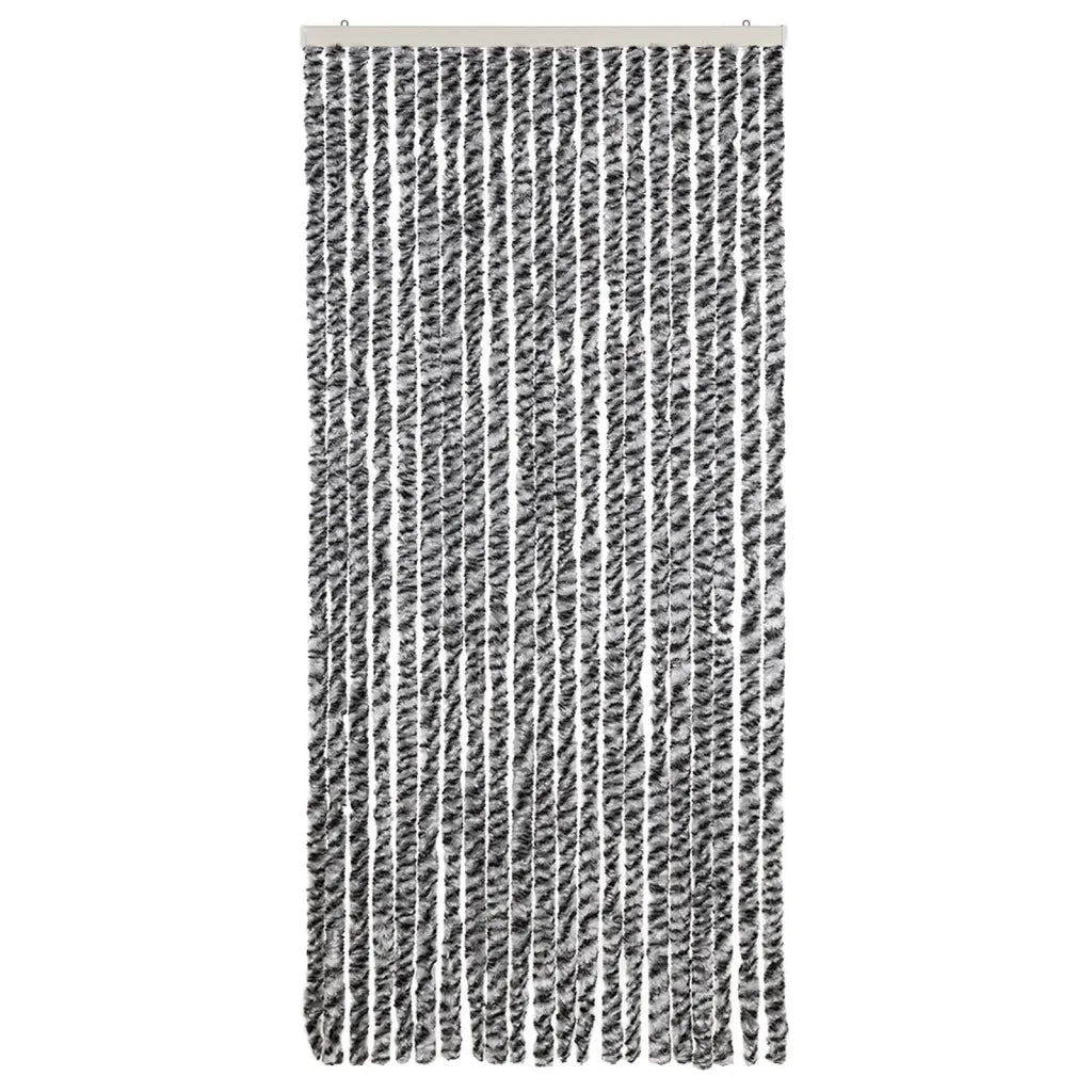 Tenda Antimosche Grigia Nera e Bianca 90x220 cm in Ciniglia CFW2740278
