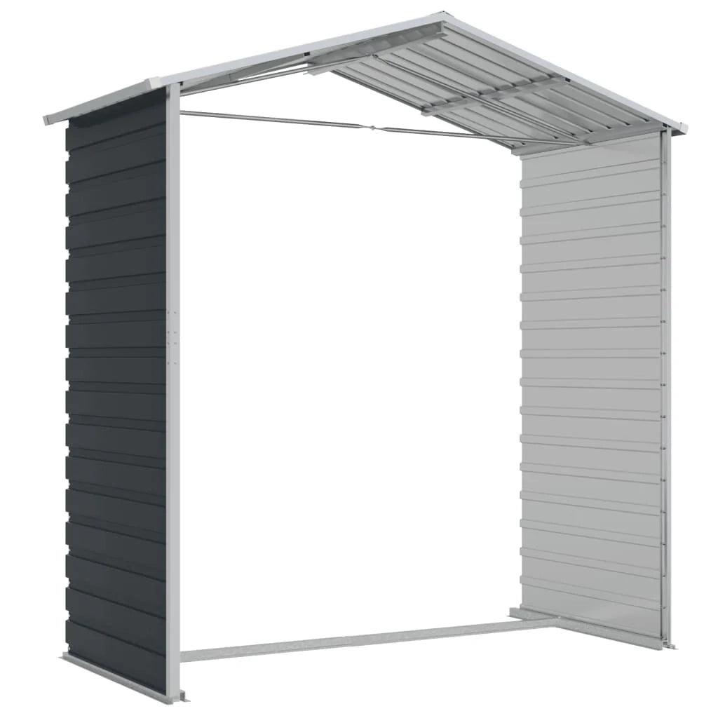Casetta da giardino cabina ripostiglio casetta da esterno robusta casetta per attrezzi 191 x 130 x 198 cm acciaio zincato antracite 02_0022183