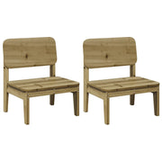 Sedie da Giardino 2 pz | Sedie da Esterno 60x52,5x72cm in Legno di Pino Impregnato