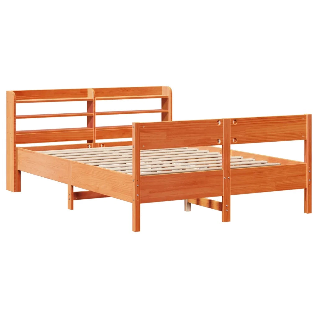 Letto senza Materasso Marrone Cera 120x190 cm in Legno di Pino 3306947